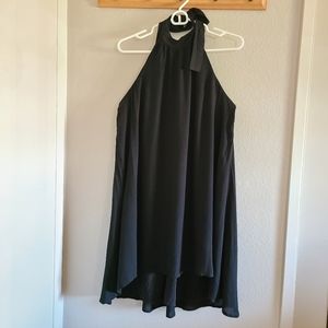 NWT MINKPINK Black Hot Scoop Halter Minidress